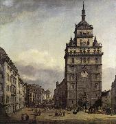 BELLOTTO, Bernardo The Kreuzkirche in Dresden oil on canvas